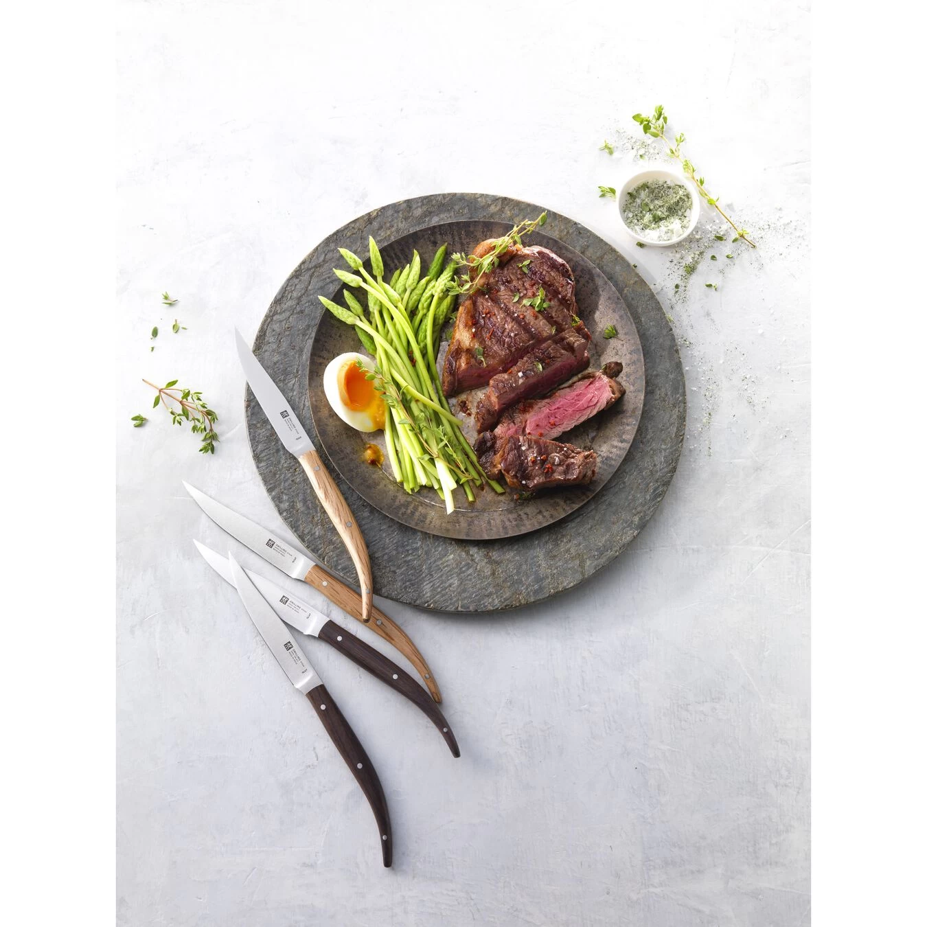 Zwilling Set Da Bistecca Liscio, Marrone - immagine 2