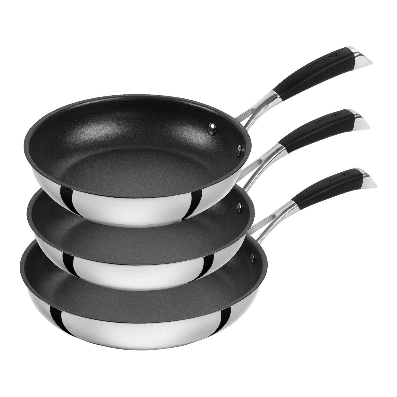 Zwilling Set Di Padelle - 3-pz., Acciaio Inox